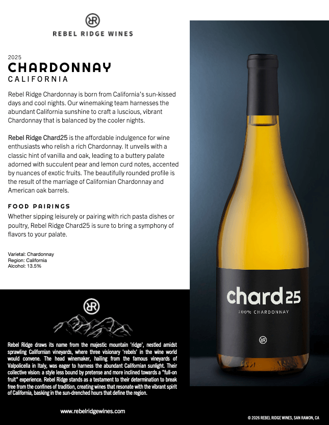 Rebel Ridge Chard25 tech sheet
